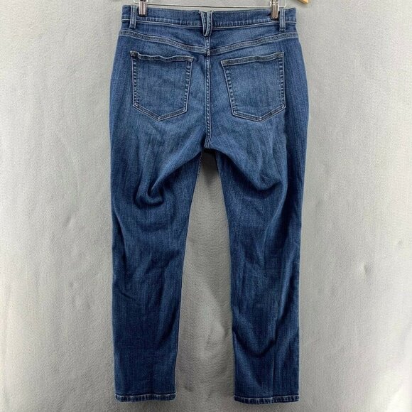 Duluth Trading Co Distressed Straight Leg Jeans Womens Size 8 Blue Denim 8x29 - Picture 2 of 12
